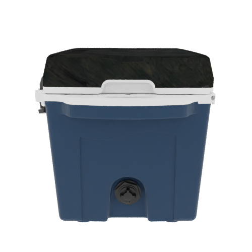Taiga 27 Quart Blue Cooler with Woodland Camo Lid – Rugged Outdoor Ice Chest Built for the Field