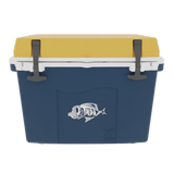 Taiga Coolers 27 Quart Blue Cooler with Yellow Lid – Reliable Boat Ice Cooler Built Tough