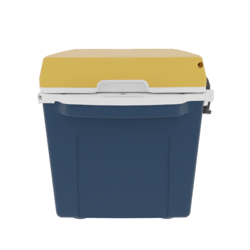 Taiga Coolers 27 Quart Blue Cooler with Yellow Lid – Reliable Boat Ice Cooler Built Tough