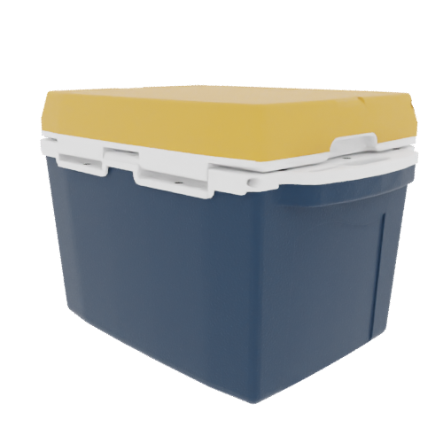 Taiga Coolers 27 Quart Blue Cooler with Yellow Lid – Reliable Boat Ice Cooler Built Tough