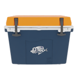 Taiga Coolers 27 Quart Blue Cooler with Orange Lid – Rugged Ice Chest for Work or Tailgate