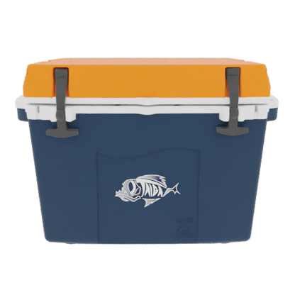 Taiga Coolers 27 Quart Blue Cooler with Orange Lid – Rugged Ice Chest for Work or Tailgate