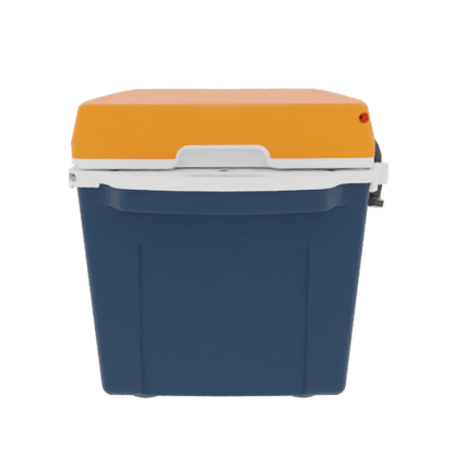 Taiga Coolers 27 Quart Blue Cooler with Orange Lid – Rugged Ice Chest for Work or Tailgate