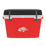 Taiga 27 Qt Heavy Duty Hard Cooler – Red Base, Black Lid – Rugged American Made Ice Chest