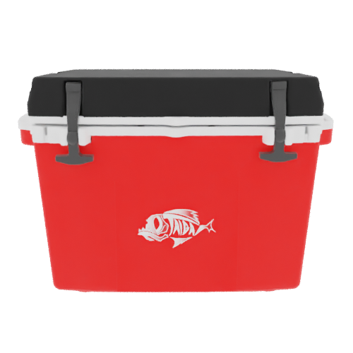 Taiga 27 Qt Heavy Duty Hard Cooler – Red Base, Black Lid – Rugged American Made Ice Chest