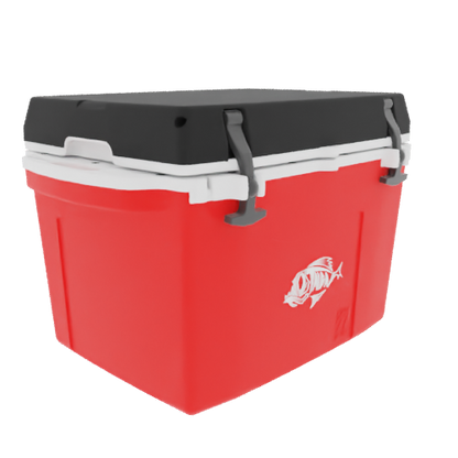 Taiga 27 Qt Heavy Duty Hard Cooler – Red Base, Black Lid – Rugged American Made Ice Chest