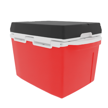 Taiga 27 Qt Heavy Duty Hard Cooler – Red Base, Black Lid – Rugged American Made Ice Chest