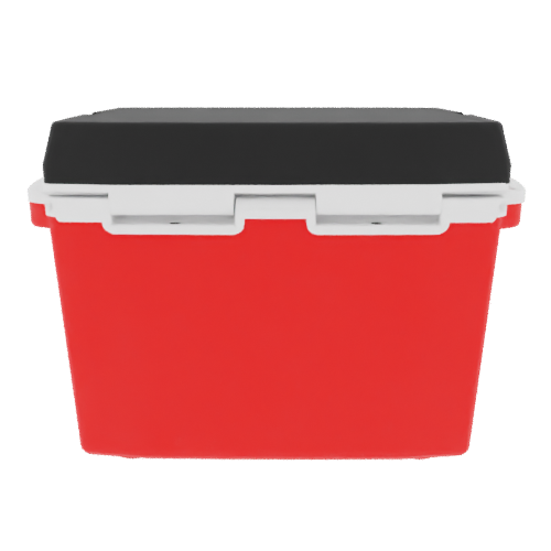 Taiga 27 Qt Heavy Duty Hard Cooler – Red Base, Black Lid – Rugged American Made Ice Chest