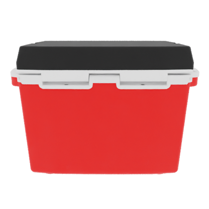 Taiga 27 Qt Heavy Duty Hard Cooler – Red Base, Black Lid – Rugged American Made Ice Chest