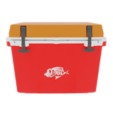 Taiga 27 Qt Heavy Duty Ice Chest – Red Base, Burnt Orange Lid – Rugged American Made Hard Cooler