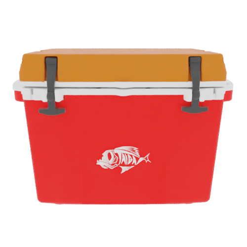 Taiga 27 Qt Heavy Duty Ice Chest – Red Base, Burnt Orange Lid – Rugged American Made Hard Cooler