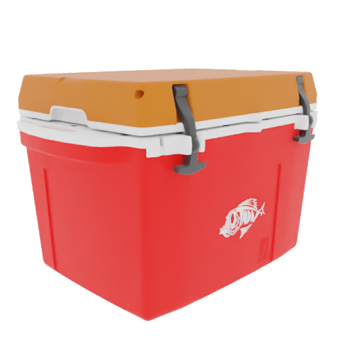 Taiga 27 Qt Heavy Duty Ice Chest – Red Base, Burnt Orange Lid – Rugged American Made Hard Cooler