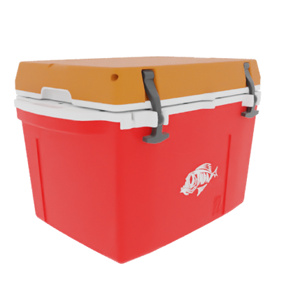 Taiga 27 Qt Heavy Duty Ice Chest – Red Base, Burnt Orange Lid – Rugged American Made Hard Cooler