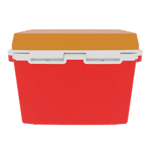 Taiga 27 Qt Heavy Duty Ice Chest – Red Base, Burnt Orange Lid – Rugged American Made Hard Cooler