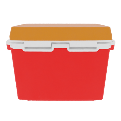 Taiga 27 Qt Heavy Duty Ice Chest – Red Base, Burnt Orange Lid – Rugged American Made Hard Cooler