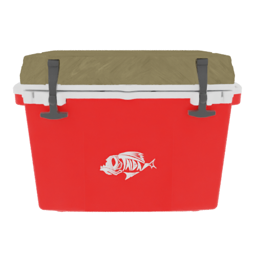 Taiga 27 Quart Hard Cooler – Red Base, Desert Tan Lid – USA Made Outdoor Ice Chest
