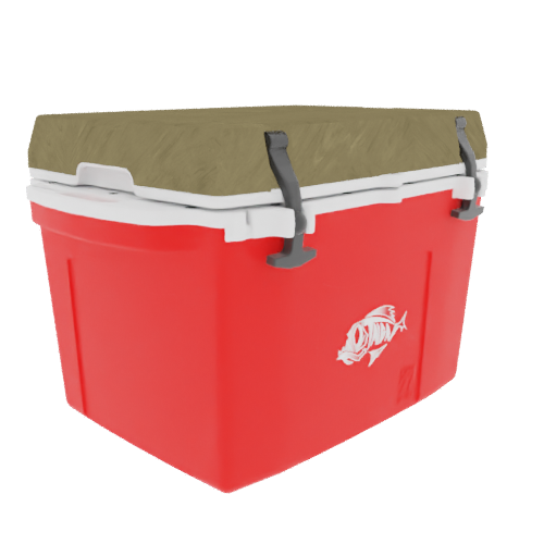 Taiga 27 Quart Hard Cooler – Red Base, Desert Tan Lid – USA Made Outdoor Ice Chest
