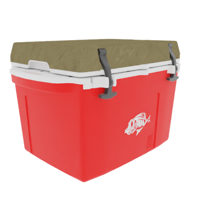 Taiga 27 Quart Hard Cooler – Red Base, Desert Tan Lid – USA Made Outdoor Ice Chest
