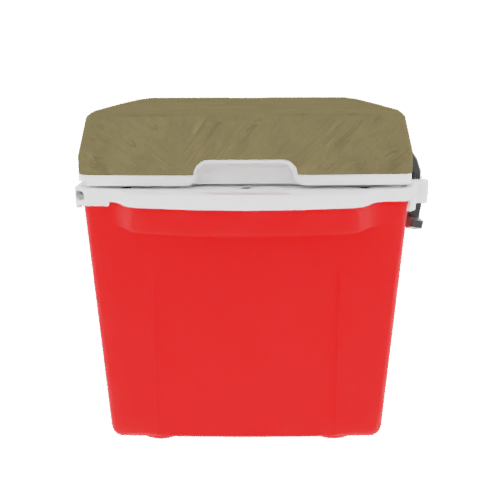 Taiga 27 Quart Hard Cooler – Red Base, Desert Tan Lid – USA Made Outdoor Ice Chest