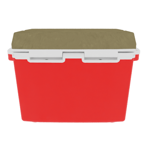Taiga 27 Quart Hard Cooler – Red Base, Desert Tan Lid – USA Made Outdoor Ice Chest