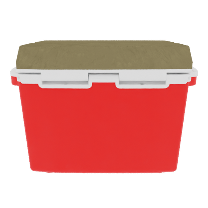 Taiga 27 Quart Hard Cooler – Red Base, Desert Tan Lid – USA Made Outdoor Ice Chest