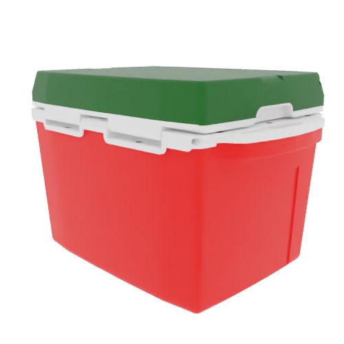 Taiga 27 Quart Outdoor Patio Cooler – Red Base, Green Lid – USA Made Hard Sided Ice Chest