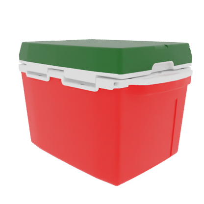 Taiga 27 Quart Outdoor Patio Cooler – Red Base, Green Lid – USA Made Hard Sided Ice Chest