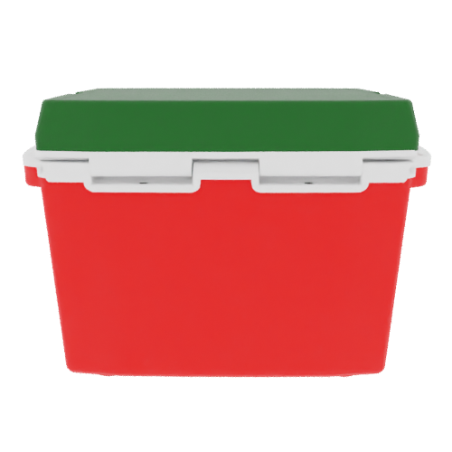 Taiga 27 Quart Outdoor Patio Cooler – Red Base, Green Lid – USA Made Hard Sided Ice Chest