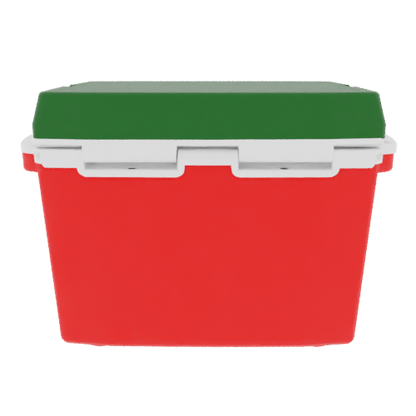 Taiga 27 Quart Outdoor Patio Cooler – Red Base, Green Lid – USA Made Hard Sided Ice Chest