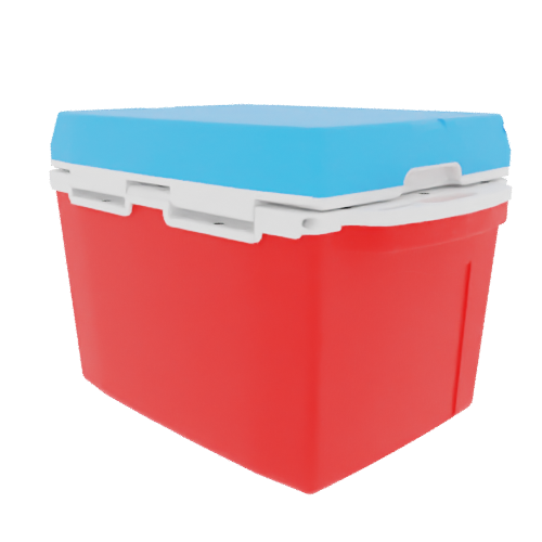 Taiga 27 Quart Red Cooler with Light Blue Lid – Durable Marine Ice Chest Built for the Water