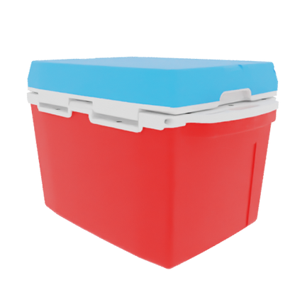 Taiga 27 Quart Red Cooler with Light Blue Lid – Durable Marine Ice Chest Built for the Water