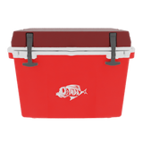 Taiga 27 Qt Rugged Ice Chest – Red Base, Maroon Lid – USA Made Hard Cooler