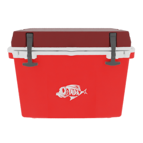 Taiga 27 Qt Rugged Ice Chest – Red Base, Maroon Lid – USA Made Hard Cooler