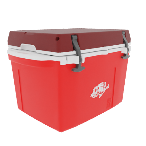 Taiga 27 Qt Rugged Ice Chest – Red Base, Maroon Lid – USA Made Hard Cooler