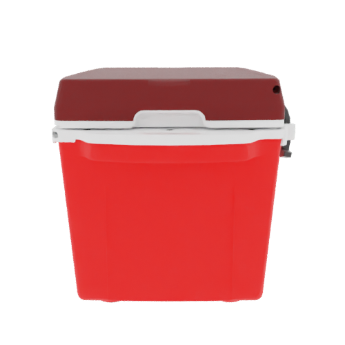 Taiga 27 Qt Rugged Ice Chest – Red Base, Maroon Lid – USA Made Hard Cooler