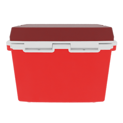 Taiga 27 Qt Rugged Ice Chest – Red Base, Maroon Lid – USA Made Hard Cooler