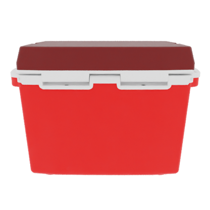 Taiga 27 Qt Rugged Ice Chest – Red Base, Maroon Lid – USA Made Hard Cooler