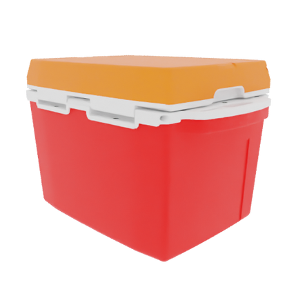 Taiga 27 Qt Boating Ice Chest – Red Base, Orange Lid – USA Made