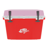 Taiga 27 Quart Red Cooler with Pink Lid – Rugged Camping & Hunting Ice Chest