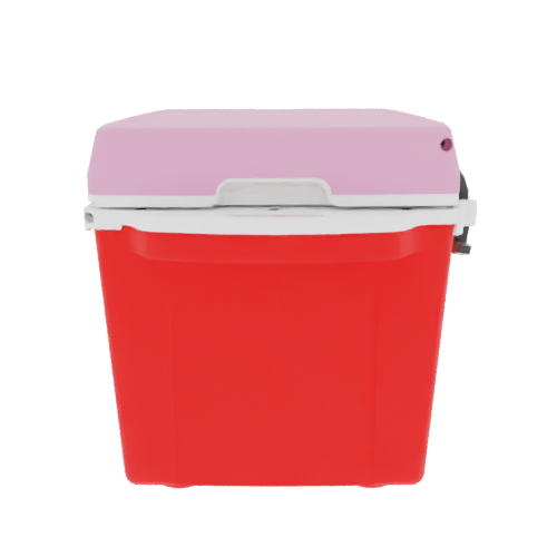 Taiga 27 Quart Red Cooler with Pink Lid – Rugged Camping & Hunting Ice Chest