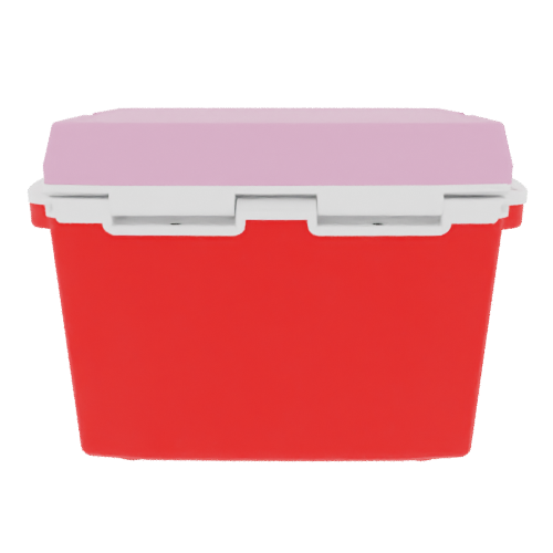 Taiga 27 Quart Red Cooler with Pink Lid – Rugged Camping & Hunting Ice Chest