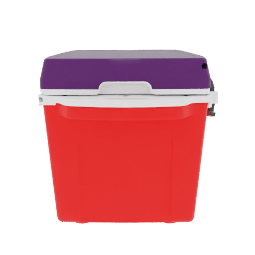 Taiga 27 Quart Red Cooler with Purple Lid – Durable Boating Cooler Built for the Open Water