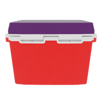 Taiga 27 Quart Red Cooler with Purple Lid – Durable Boating Cooler Built for the Open Water