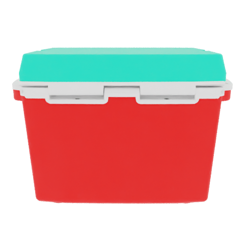 Taiga 27 Quart Red Cooler with Seafoam Lid – Tailgating Ice Chest Built for Game Day