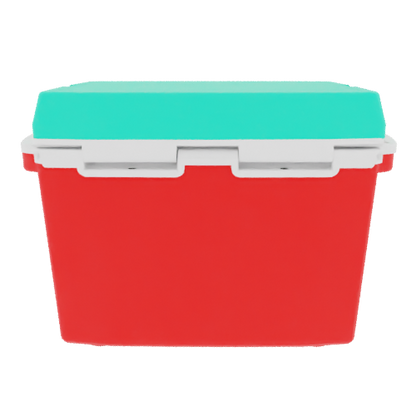 Taiga 27 Quart Red Cooler with Seafoam Lid – Tailgating Ice Chest Built for Game Day