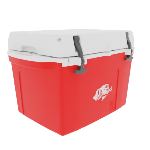 Taiga 27 Quart Red Cooler with White Lid – Rugged Camping & Fishing Ice Chest Built in the USA