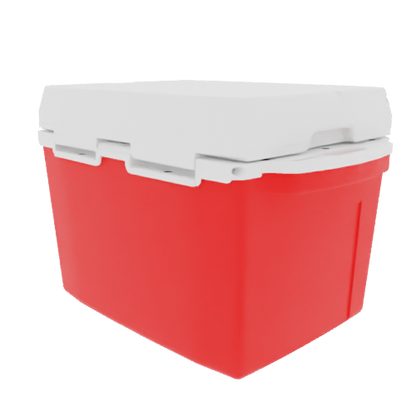 Taiga 27 Quart Red Cooler with White Lid – Rugged Camping & Fishing Ice Chest Built in the USA