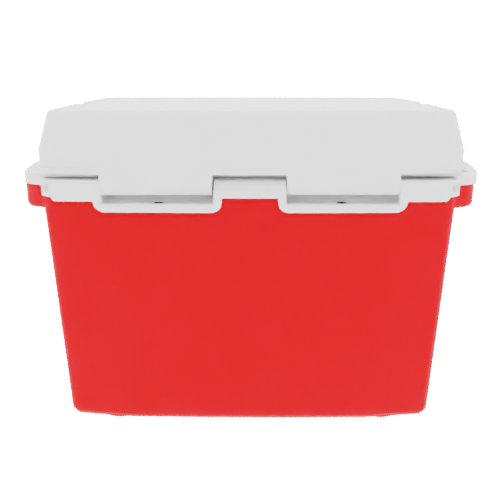Taiga 27 Quart Red Cooler with White Lid – Rugged Camping & Fishing Ice Chest Built in the USA