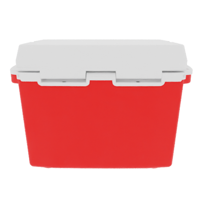 Taiga 27 Quart Red Cooler with White Lid – Rugged Camping & Fishing Ice Chest Built in the USA