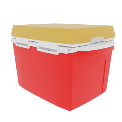 Taiga 27 Quart Red Cooler with Yellow Lid – Rugged Camping & Fishing Ice Chest Made in the USA